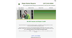 Desktop Screenshot of hopehomebuyers.com